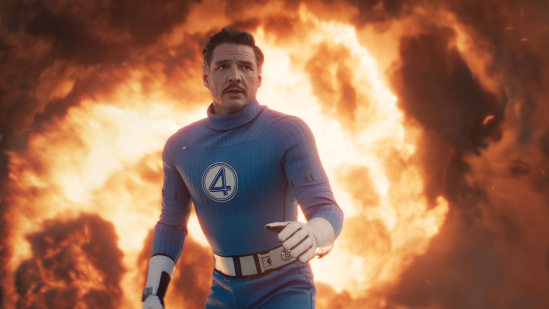 Pedro Pascal ako Reed Richards/Mister Fantastic vo filme 20th Century Studios/Marvel Studios THE FANTASTIC FOUR: FIRST STEPS. Fotografia so súhlasom Marvel Studios. © 2025 20th Century Studios / © and ™ 2025 MARVEL