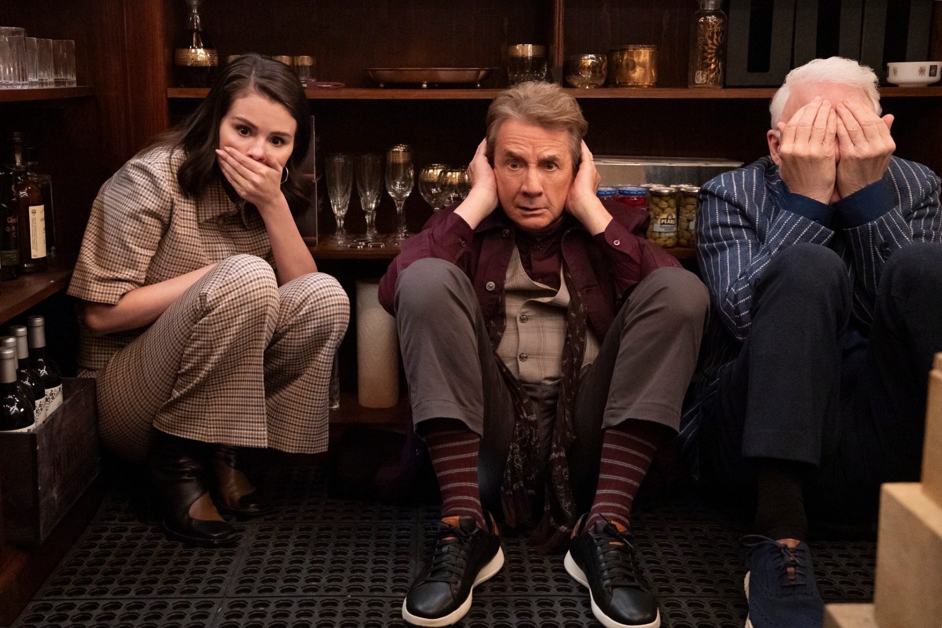 SELENA GOMEZ, MARTIN SHORT, STEVE MARTIN - ONLY MURDERS IN THE BUILDING - “First Look” / Foto: Disney/Patrick Harbron; Zdroj: © 2025 Disney. All rights reserved.