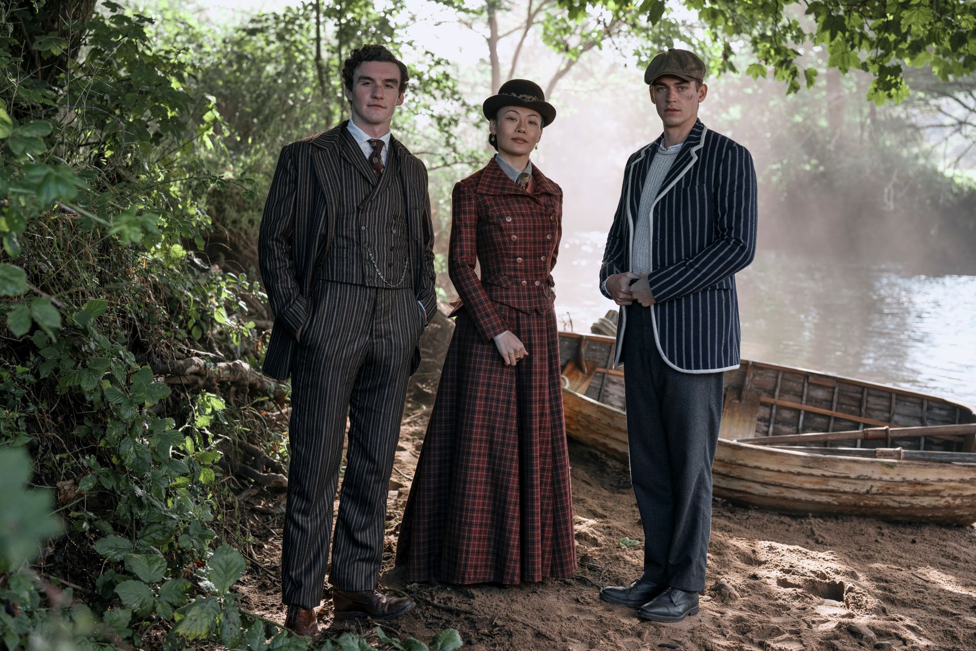 Dónal Finn, Zine Tseng, Hero Fiennes Tiffin. Photo credit: Daniel Smith/Prime; Copyright: © Amazon Content Services LLC